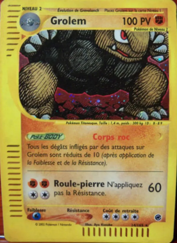 Carte Pokémon Grolem de l'extension Expedition