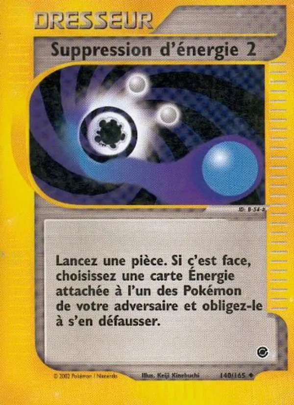 Carte Pokémon Suppression d'énergie 2 de l'extension Expedition