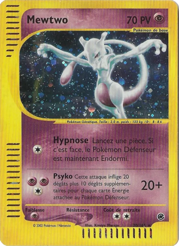 Carte Pokémon Mewtwo de l'extension Expedition