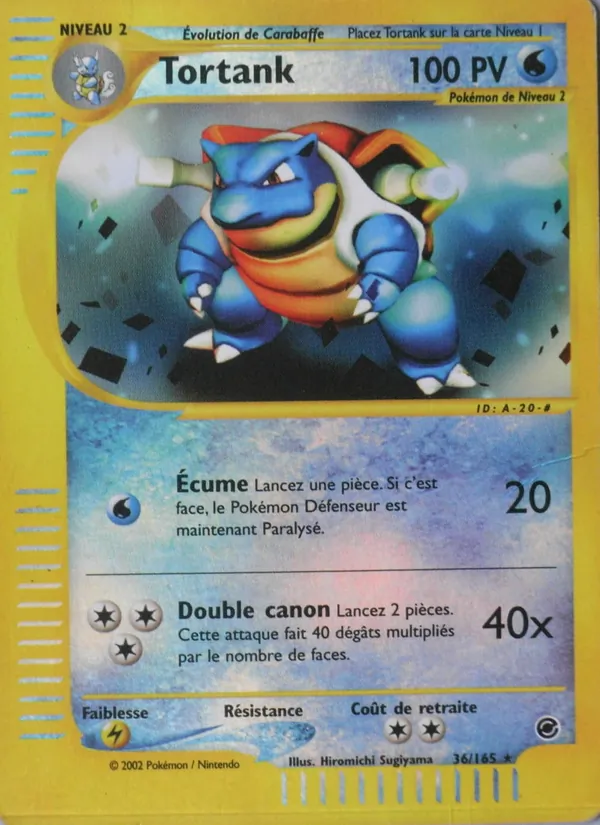 Carte Pokémon Tortank de l'extension Expedition