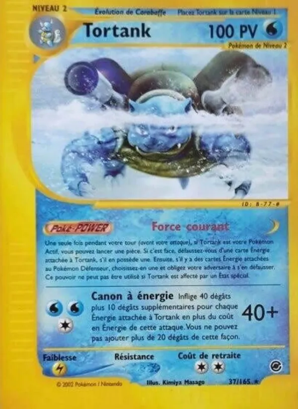 Carte Pokémon Tortank de l'extension Expedition