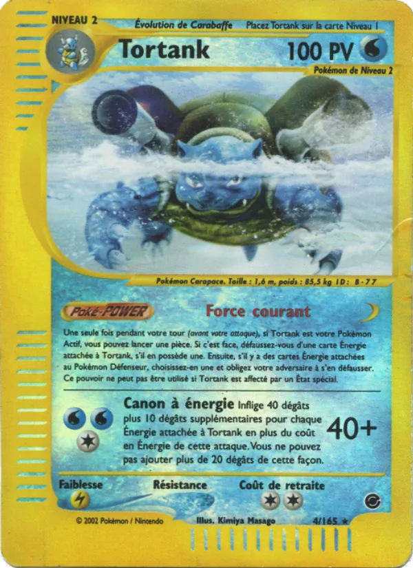 Carte Pokémon Tortank de l'extension Expedition
