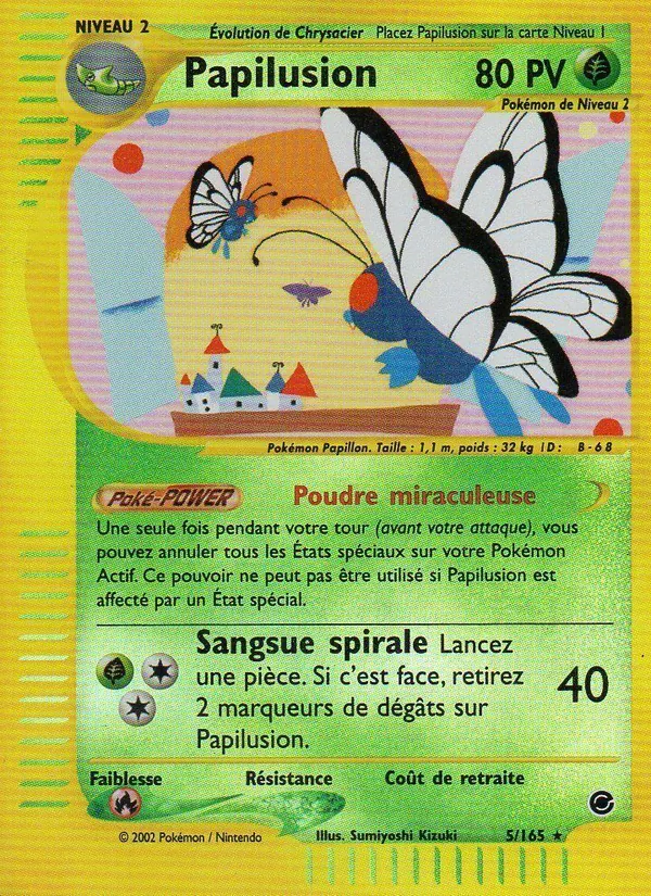 Carte Pokémon Papilusion de l'extension Expedition