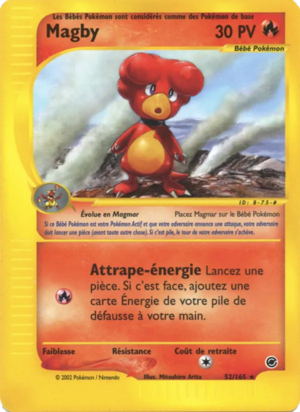 Carte Pokémon Magby de l'extension Expedition