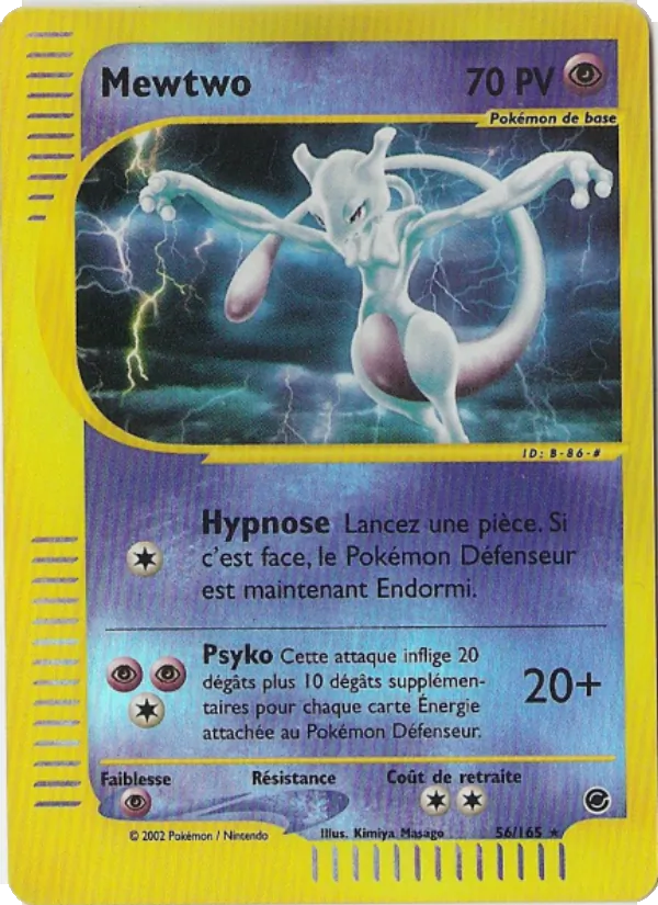 Carte Pokémon Mewtwo de l'extension Expedition