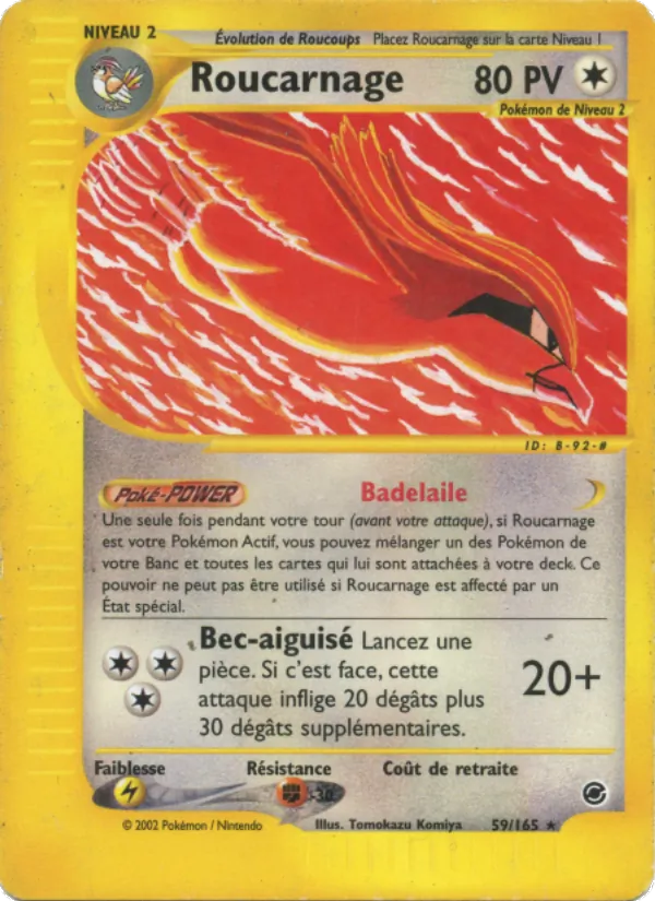 Carte Pokémon Roucarnage de l'extension Expedition