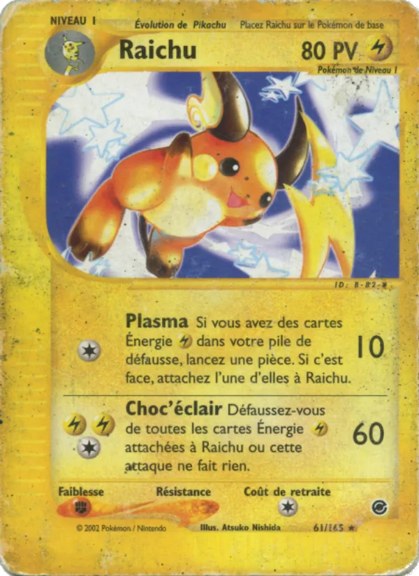Carte Pokémon Raichu de l'extension Expedition