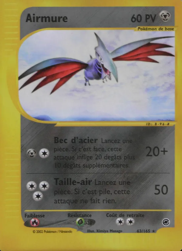 Carte Pokémon Airmure de l'extension Expedition