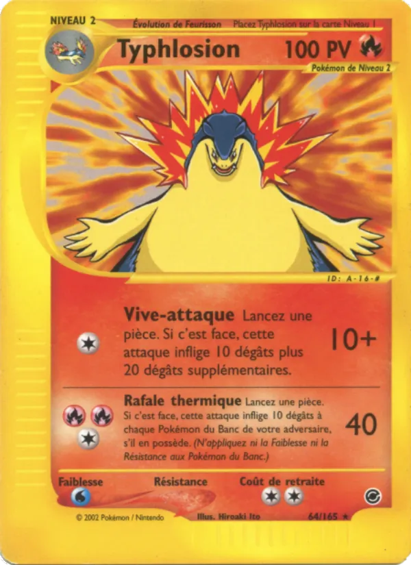 Carte Pokémon Typhlosion de l'extension Expedition