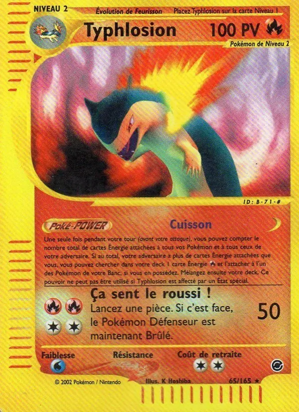 Carte Pokémon Typhlosion de l'extension Expedition