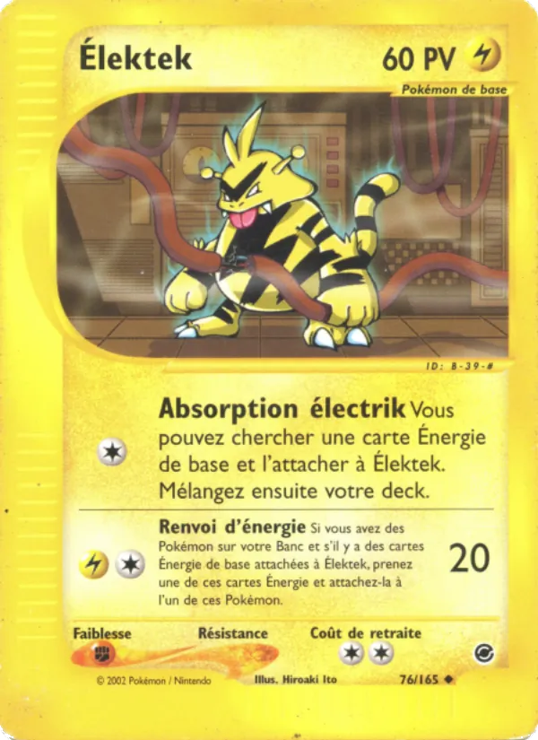 Carte Pokémon Élektek de l'extension Expedition