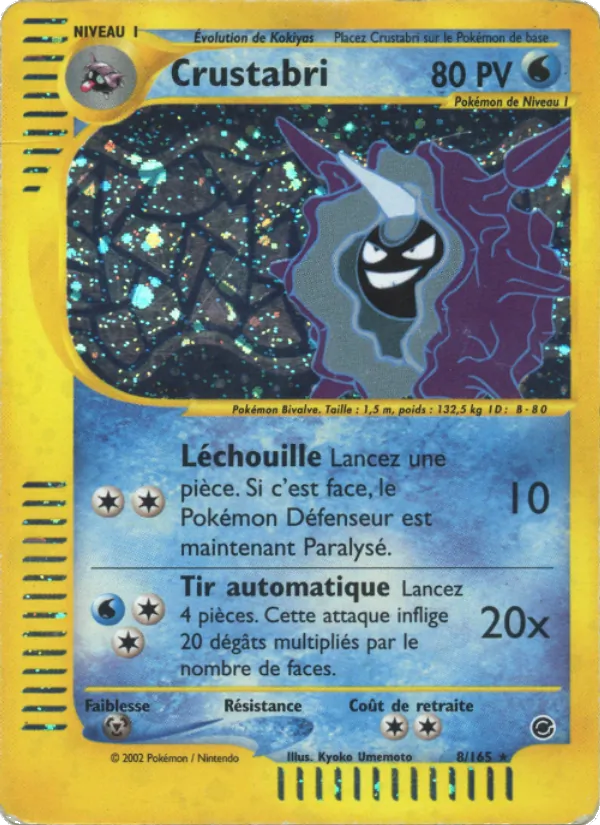 Carte Pokémon Crustabri de l'extension Expedition
