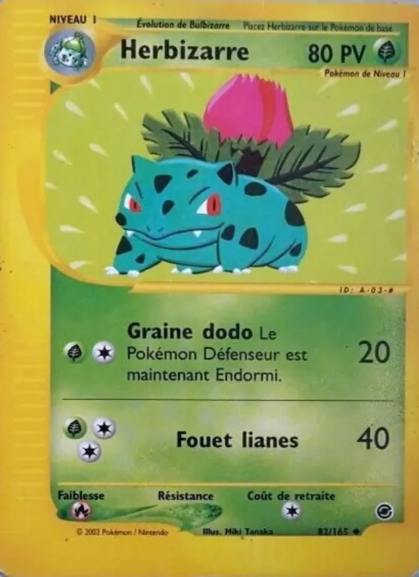 Carte Pokémon Herbizarre de l'extension Expedition