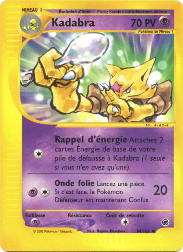 Carte Pokémon Kadabra de l'extension Expedition