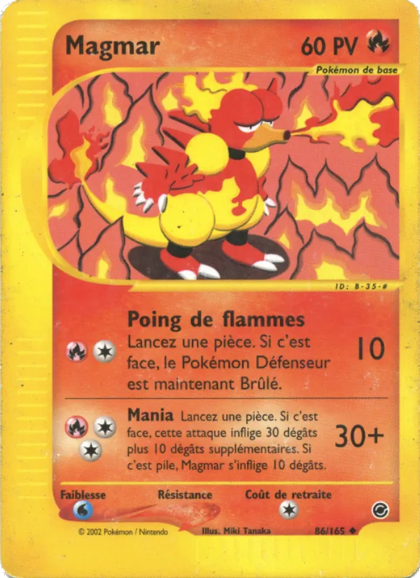 Carte Pokémon Magmar de l'extension Expedition