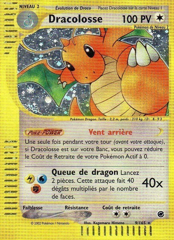 Carte Pokémon Dracolosse de l'extension Expedition