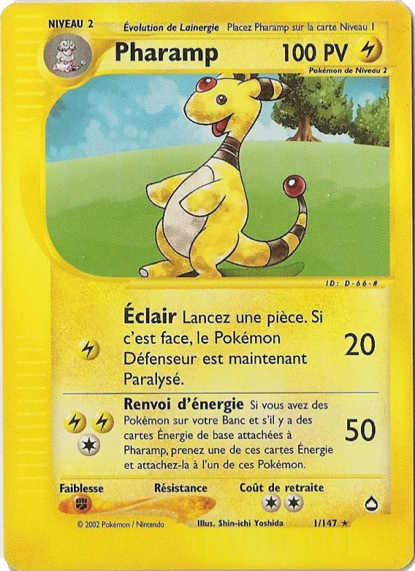 Carte Pokémon Pharamp de l'extension Aquapolis
