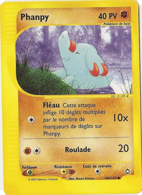 Carte Pokémon Phanpy de l'extension Aquapolis