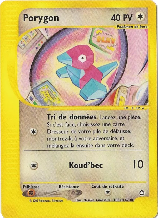 Carte Pokémon Porygon de l'extension Aquapolis