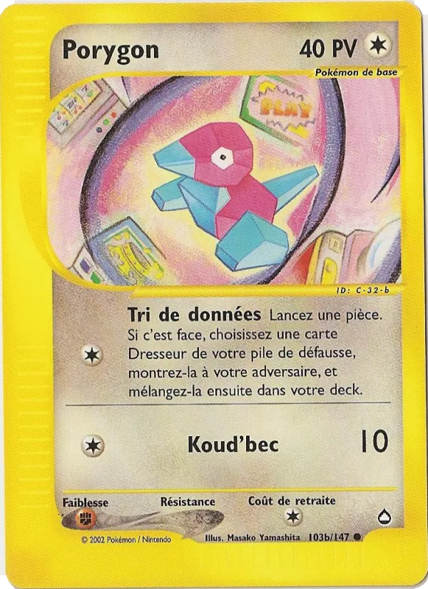 Carte Pokémon Porygon de l'extension Aquapolis