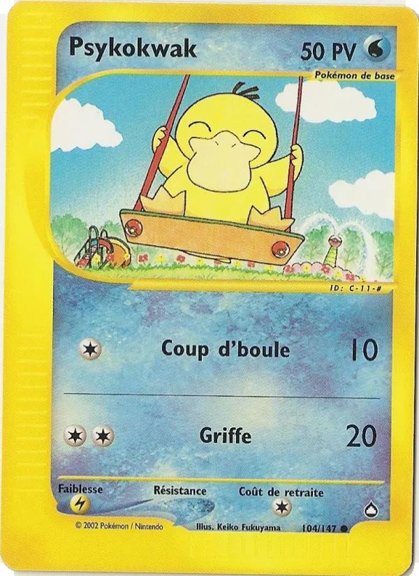 Carte Pokémon Psykokwak de l'extension Aquapolis