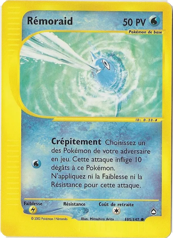 Carte Pokémon Rémoraid de l'extension Aquapolis