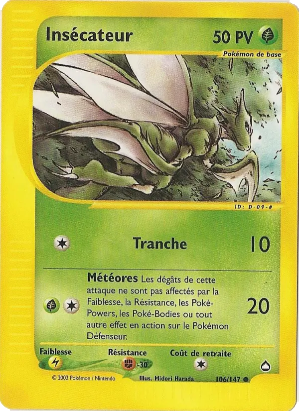 Carte Pokémon Insécateur de l'extension Aquapolis