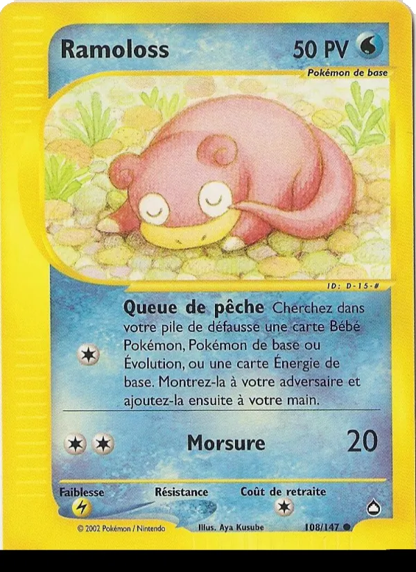 Carte Pokémon Ramoloss de l'extension Aquapolis
