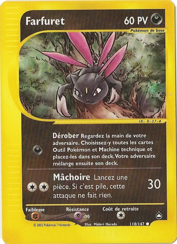 Carte Pokémon Farfuret de l'extension Aquapolis