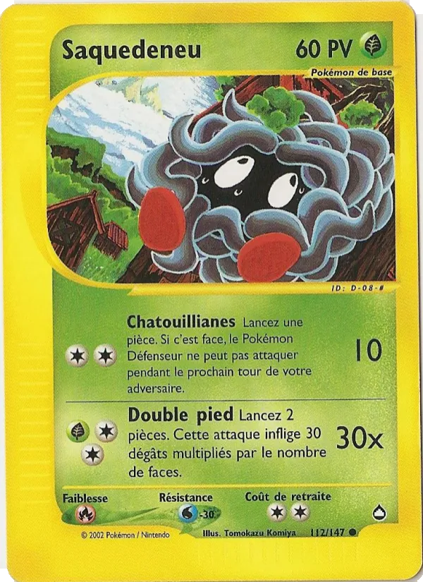 Carte Pokémon Saquedeneu de l'extension Aquapolis