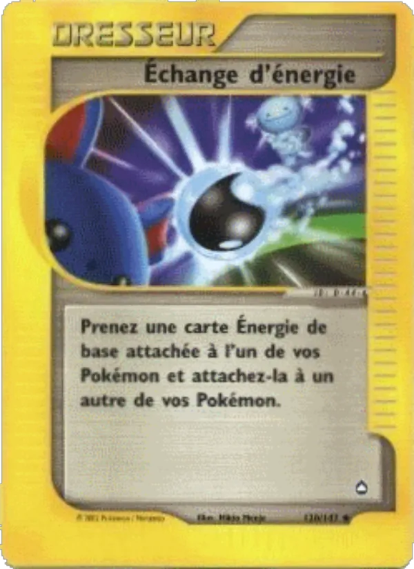 Carte Pokémon Échange d'énergie de l'extension Aquapolis