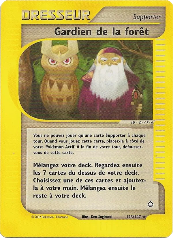 Carte Pokémon Gardien de la forêt de l'extension Aquapolis