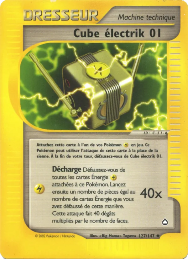 Carte Pokémon Cube électrik 01 de l'extension Aquapolis