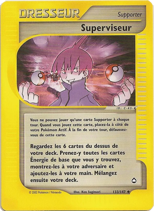 Carte Pokémon Superviseur de l'extension Aquapolis