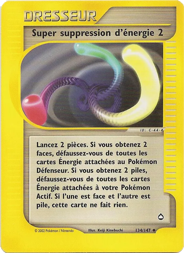 Carte Pokémon Super suppression d'énergie 2 de l'extension Aquapolis
