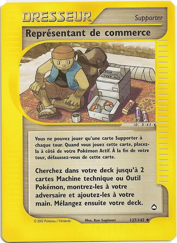 Carte Pokémon Représentant de commerce de l'extension Aquapolis