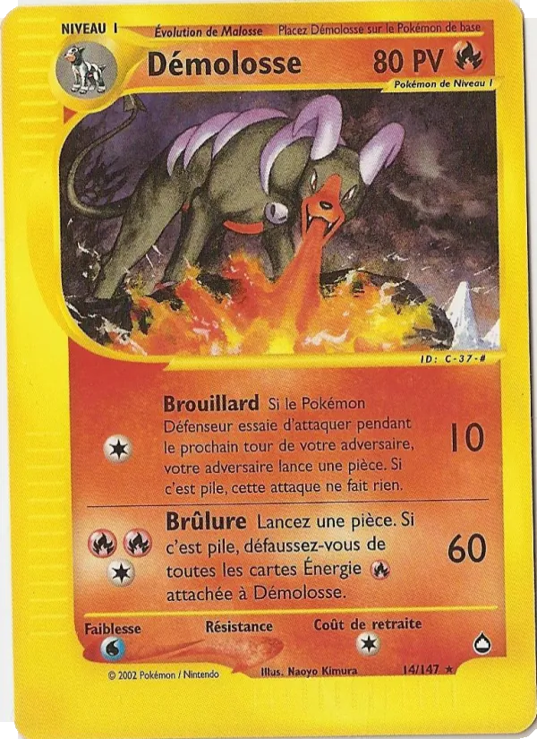 Carte Pokémon Démolosse de l'extension Aquapolis