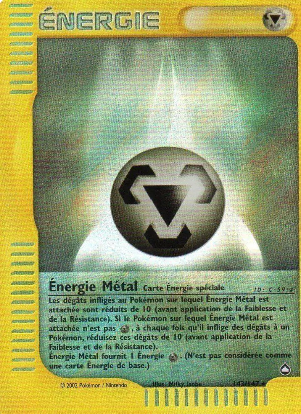 Carte Pokémon Énergie Métal de l'extension Aquapolis