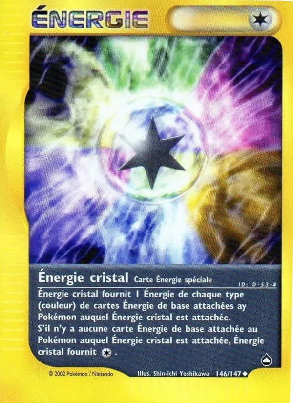 Carte Pokémon Énergie cristal de l'extension Aquapolis