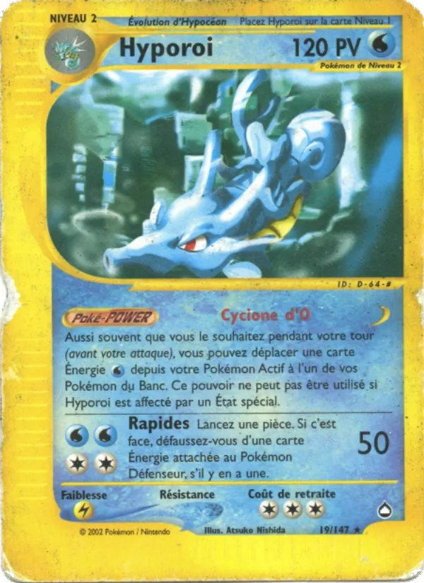 Carte Pokémon Hyporoi de l'extension Aquapolis