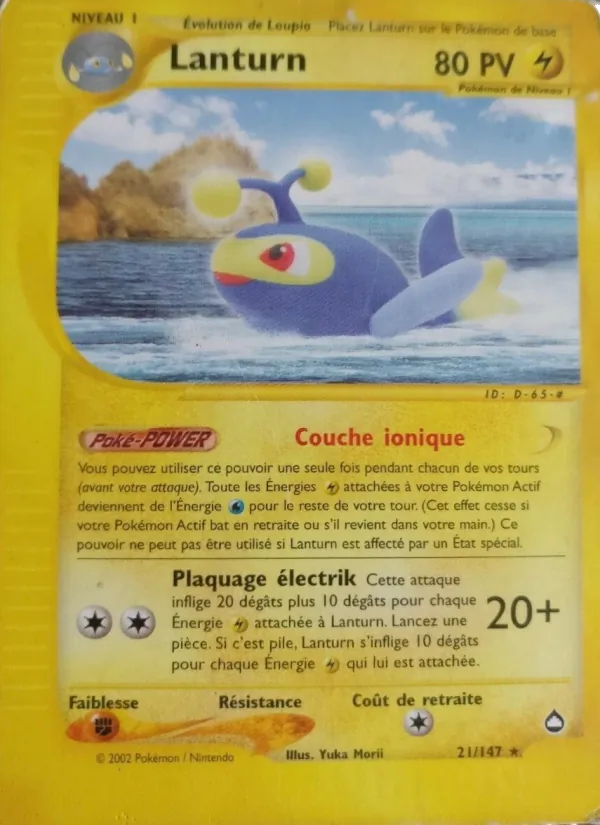Carte Pokémon Lanturn de l'extension Aquapolis