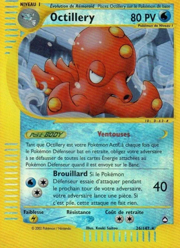 Carte Pokémon Octillery de l'extension Aquapolis