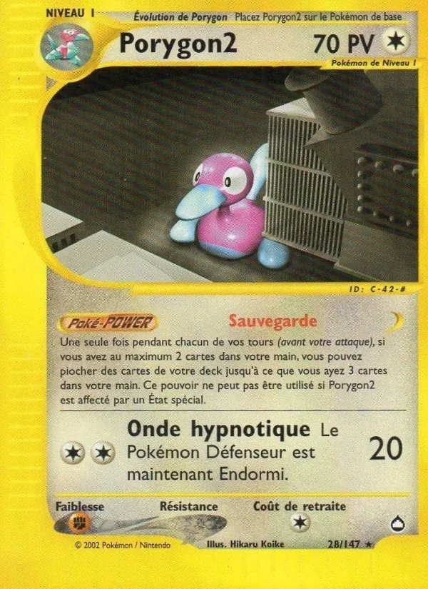 Carte Pokémon Porygon2 de l'extension Aquapolis