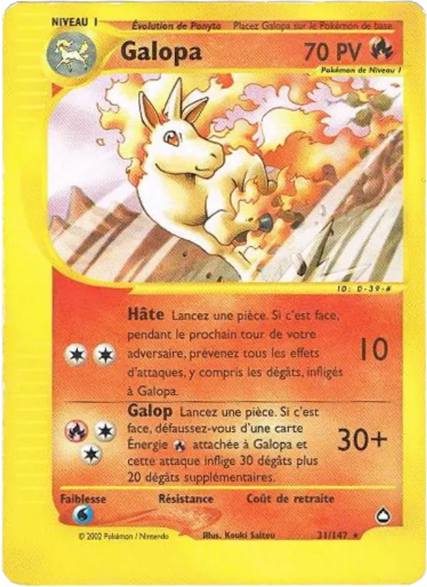 Carte Pokémon Galopa de l'extension Aquapolis