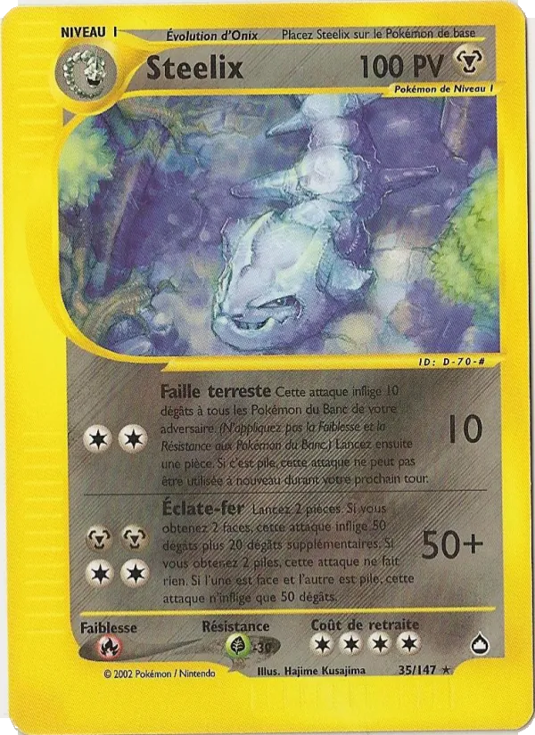 Carte Pokémon Steelix de l'extension Aquapolis