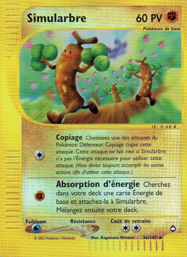 Carte Pokémon Simularbre de l'extension Aquapolis