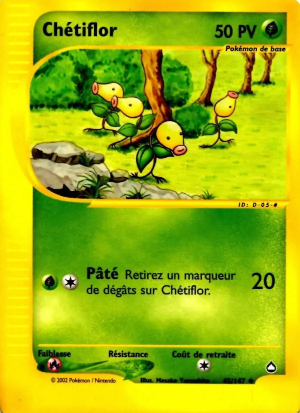 Carte Pokémon Chétiflor de l'extension Aquapolis