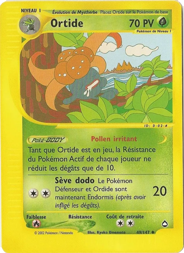 Carte Pokémon Ortide de l'extension Aquapolis