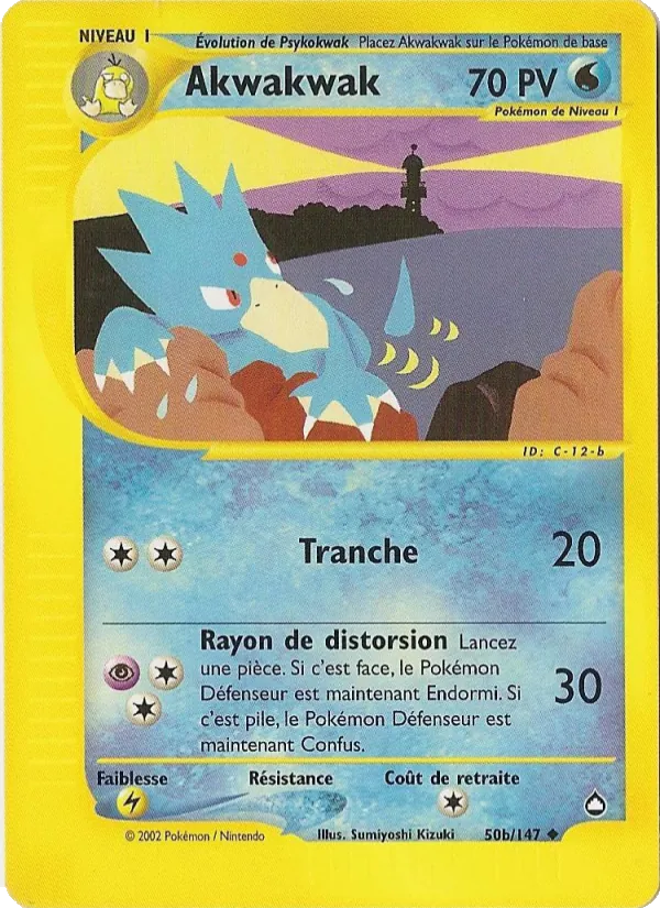 Carte Pokémon Akwakwak de l'extension Aquapolis