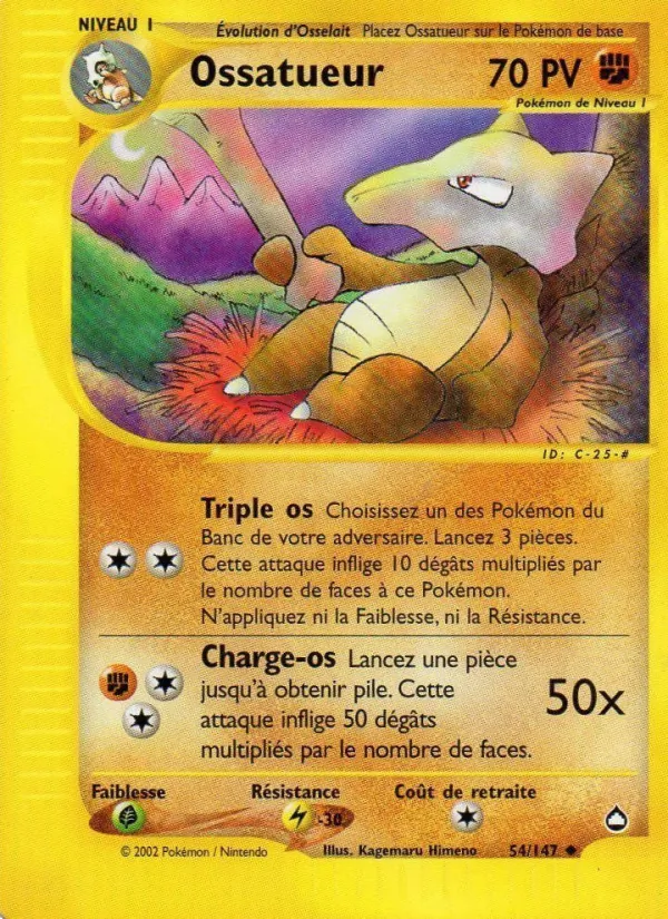 Carte Pokémon Ossatueur de l'extension Aquapolis